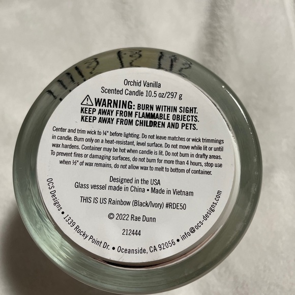 Rae Dunn This is Us Candle Orchid Vanilla 10.5oz - Picture 3 of 3